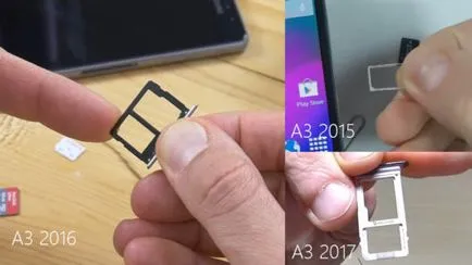 Как да поставите SIM картата в Samsung Galaxy A3 фото, видео