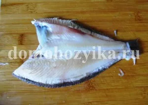 Lepényhal burgonyával a sütőben, a recept egy fotót