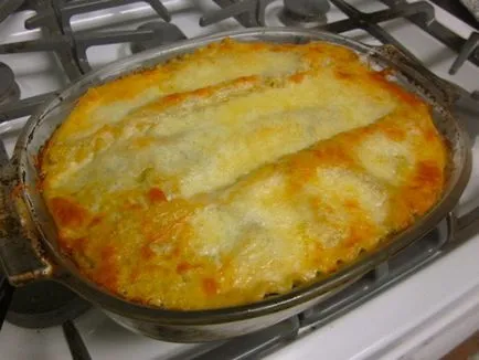 Lasagna cu pui, spanac și ciuperci