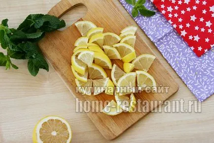 Limonádé mentával és citrommal recept egy fotó