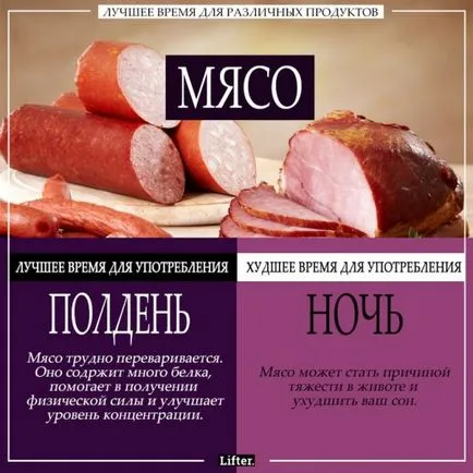 Най-доброто време да се хранят най-различни храни, които сутрин, обед и дори през нощта - в потока на пари