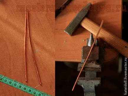 Mesterkurzus létrehozására ékszerek a kezét kovácsolt karkötő réz drót