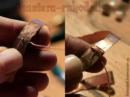 Mesterkurzus létrehozására ékszerek a kezét kovácsolt karkötő réz drót
