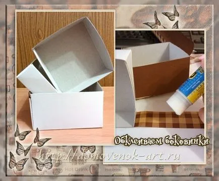 Mini piept de sertare din carton mâinile lor Brownie art