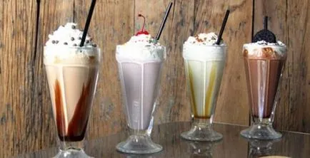 Milkshake cu gheata intr-o reteta blender si proportii