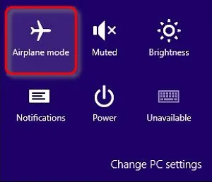 laptop-uri HP - într-un mod de avion în Windows 8, HP® helpdesk