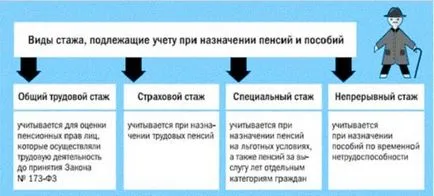 Lungimea totală a conceptului de servicii, tipurile și valoarea, procedura de calcul