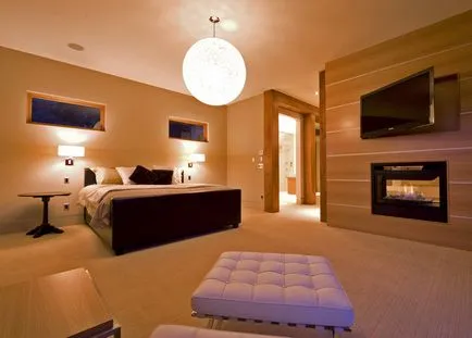 Világító és az ágy fölött a hálószobában modern design - hálószoba világítás, ágy