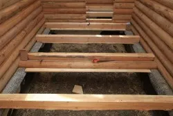 Floor egy faház saját kezűleg - padló eszköz gerendák