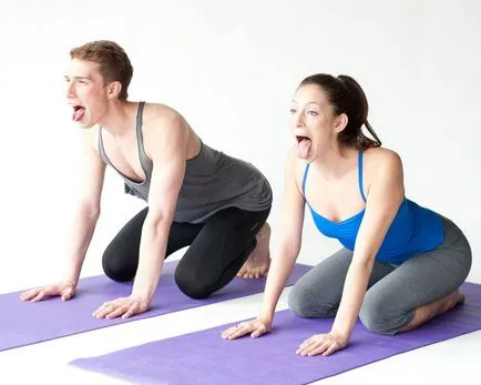 Lion Pose sau simhasna utilizarea în boli ale gâtului, amigdalita