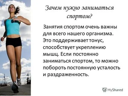 Prezentarea pe sport Ilia Shemaev - pentru un stil de viață sănătos