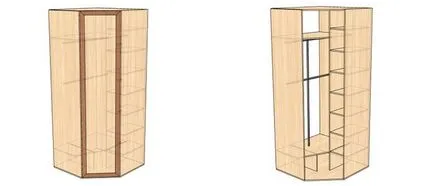 Дизайн ъглов шкаф на отделението за модула - уверете сами мебели