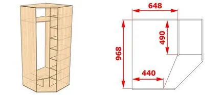 Proiectare de colț compartiment pentru module de cabinet - face mobilier de ei înșiși