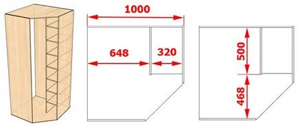 Proiectare de colț compartiment pentru module de cabinet - face mobilier de ei înșiși