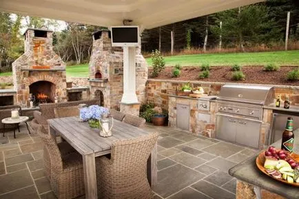 A projekt egy nyári konyha, veranda minták minden igényt kielégít