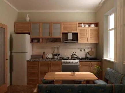 Hruscsov a konyhában tervezési és elrendezése, hogyan lehet rendezni fotók, átalakítás, javítás és