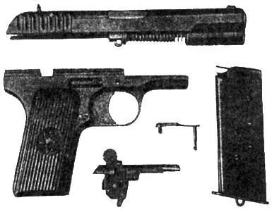 Detalii de locuri de muncă și mecanisme de pistol „TT“