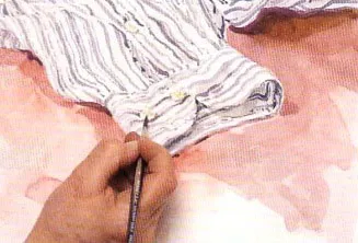 Рисуване на цвят вода райета риза - стъпка по стъпка настойнически, да се