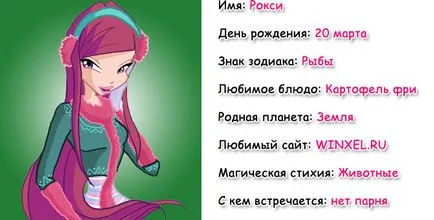 Roxy de la Winx Club - poze și biografie