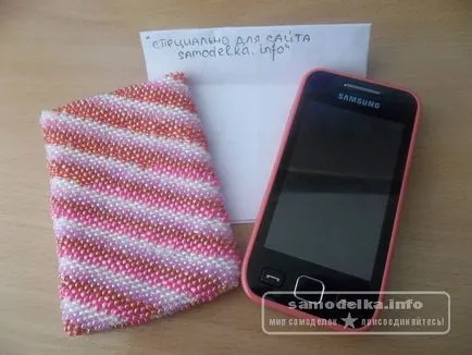 Homemade - geanta cu margele croșetat tricotate pentru smartphone-uri