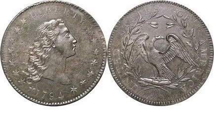 Dolari de argint moneda 1 și $ cu 2