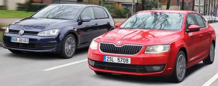 Skoda Octavia împotriva vii de golf