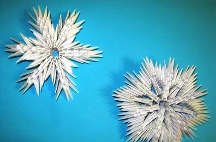 Origami hópelyhek a kezüket, hogyan lehet modulok
