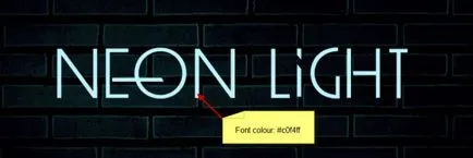 Creați frumos text Neon în Photoshop