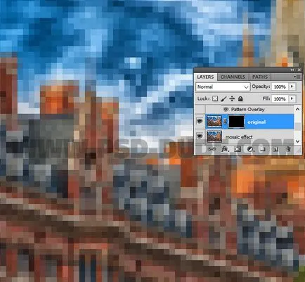 Създаване на мозайка ефект върху изображението в Photoshop