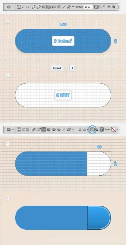 Създаване на проект за менюто в Photoshop