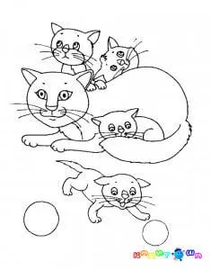 Colorat „Pisici“ Print