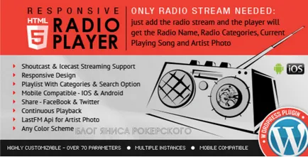 Radio Player Online! Dance jobbra wordpress!