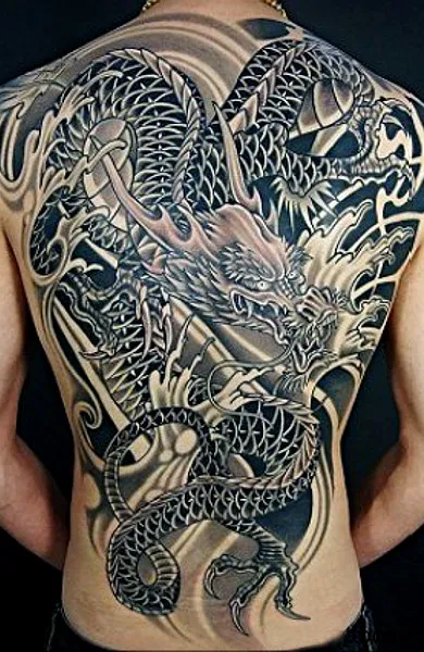 Китайски татуирания дракон - стойност, скици и снимки
