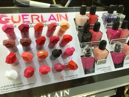 Swatch лакове и червила колекция Guerlain La Petite роба Noire пролет 2016 колекция (мостри) -