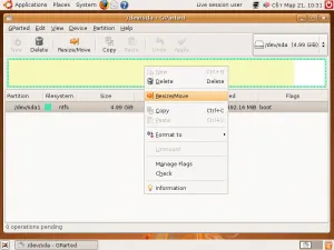 Gestionarea partițiilor hdd programul GParted de a conduce live-cd ubuntu, blog-ul meu (Dmitriy Hartsy)