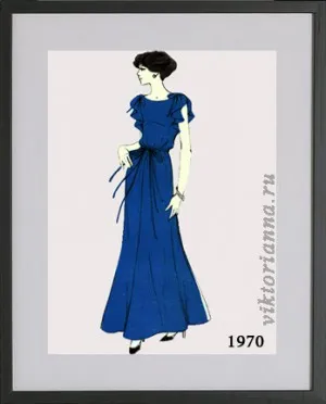Seara retro rochie cu mâneci - aripi (model - schemă) - „stil retro, de moda si de cusut“