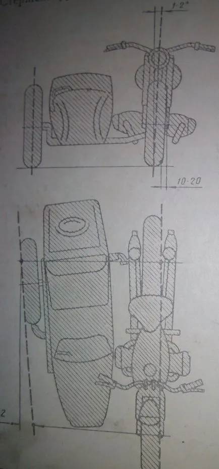 A beállítás kocsi átellenes kerékpárok - a motorkerékpár