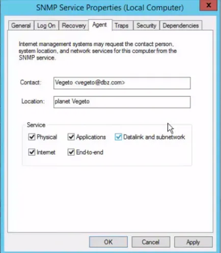 Ferestre 2012 - instalarea snmp