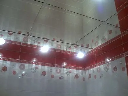 Огледален таван в (36 снимки) помещението за баня, както и огледало инструкции за монтаж на стена