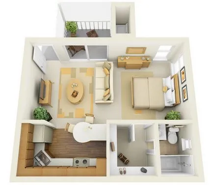 50 idei geniale pentru plan deschis apartament studio foto