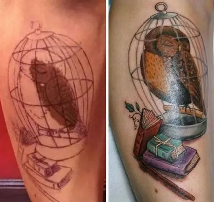 20 idei geniale pentru alunițe și nevilor în tatuaj și se suprapun complicat,