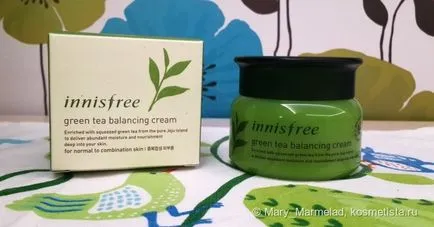 Echilibrarea Crema cu ceai verde sau ceai verde Innisfree comentarii crema de echilibrare