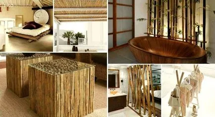 Bamboo a belső 75 modern megoldások