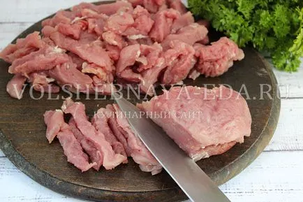 Stroganoff de carne de porc cu sos reteta cu fotografie, magie