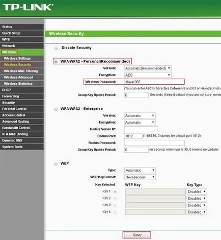 Setarea de bază router TP-LINK în limba engleză, fă-te