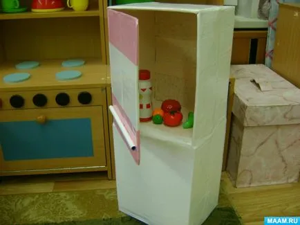 Tehnică de uz casnic din cutii de carton pentru preșcolarii jocuri complot-rol-playing