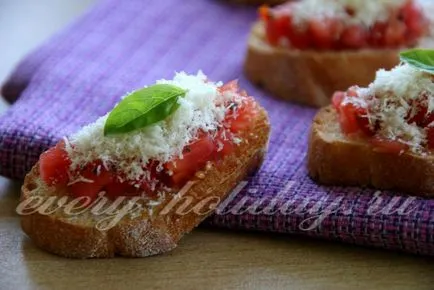 Bruschetta cu rosii si ierburi provensale reteta