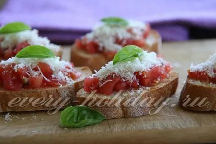 Bruschetta cu rosii si ierburi provensale reteta