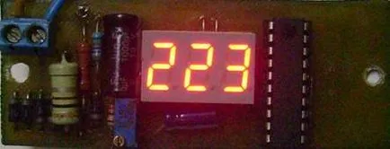 Digitális voltmérő AC feszültséget mikrokontroller ATTINY