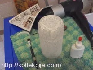 Decoupage kávét jar